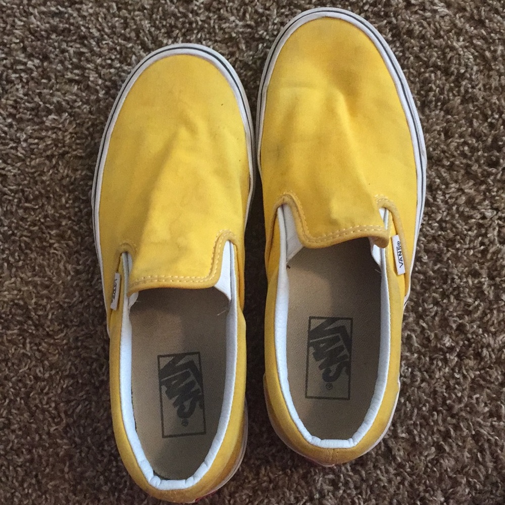 Yellow slip on Vans